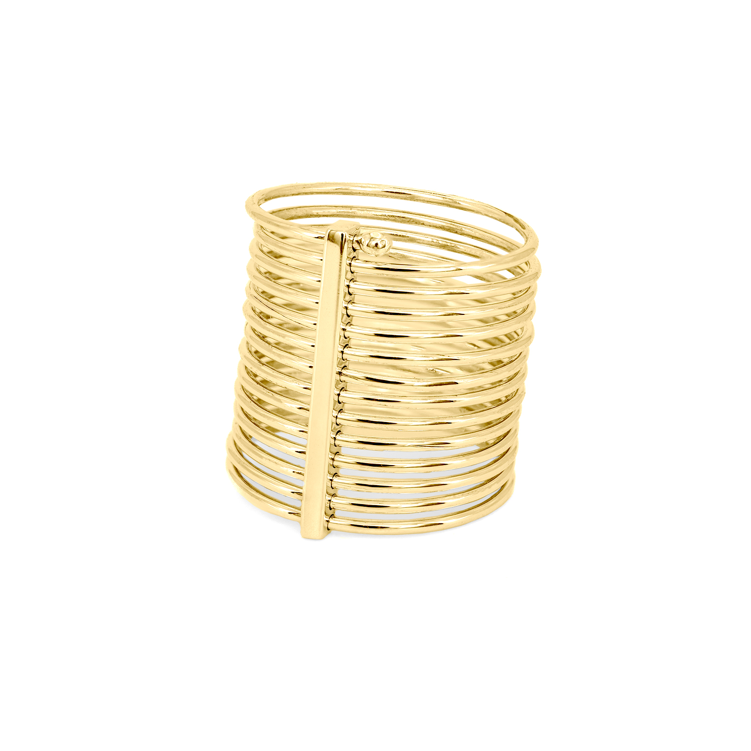 ANELLO IN ORO A 14 GIRI IN FILO CON BARRETTA