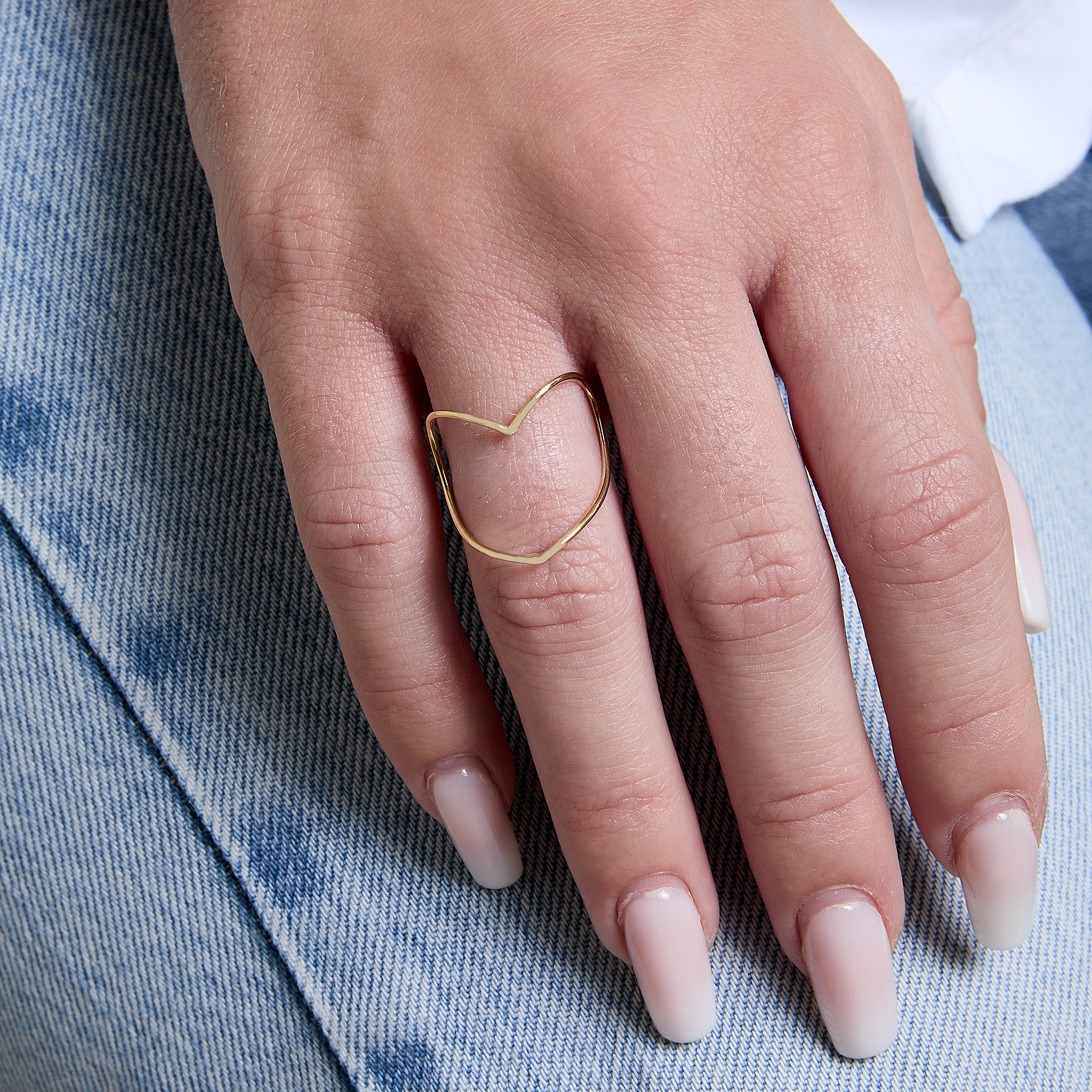 ANELLO IN ORO CON SIMBOLO CUORE QUARTA MISURA IN FILO