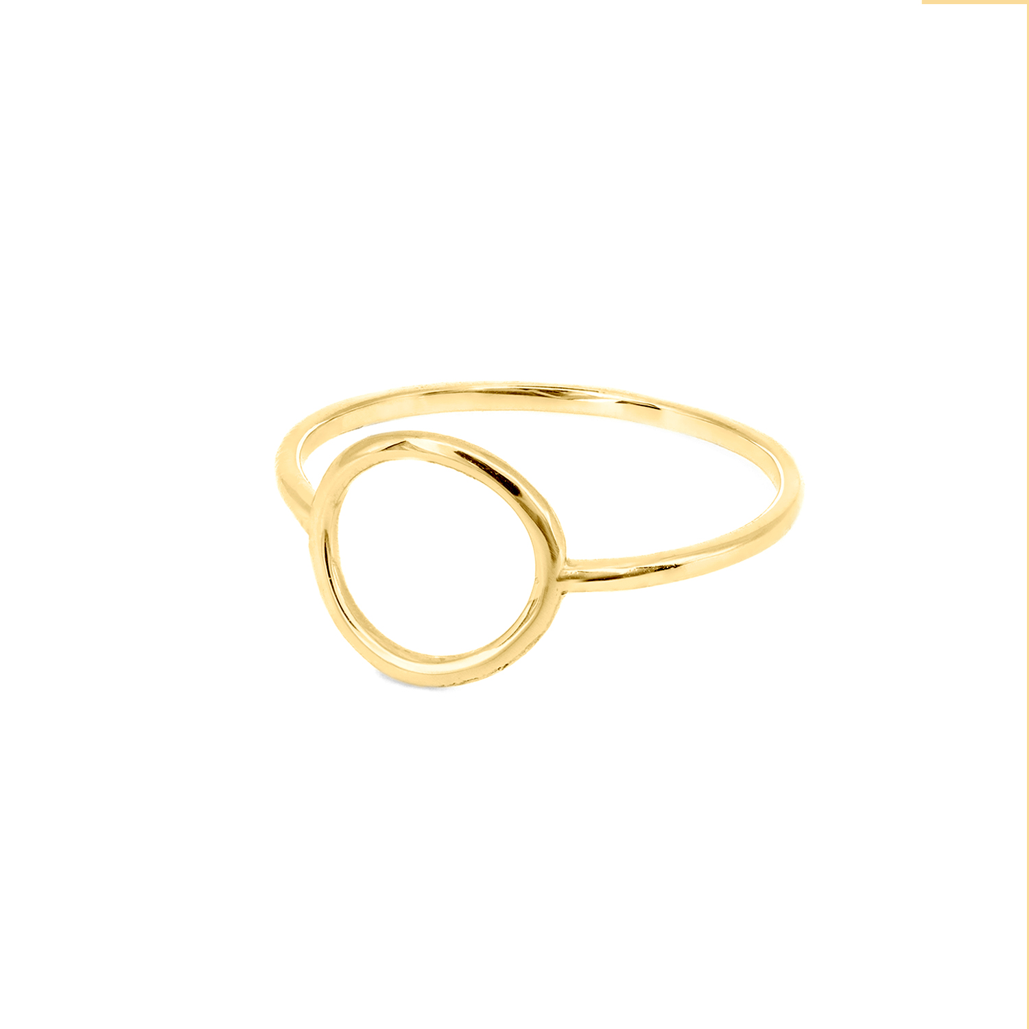 ANELLO IN ORO CON SIMBOLO CERCHIO SECONDA MISURA IN FILO