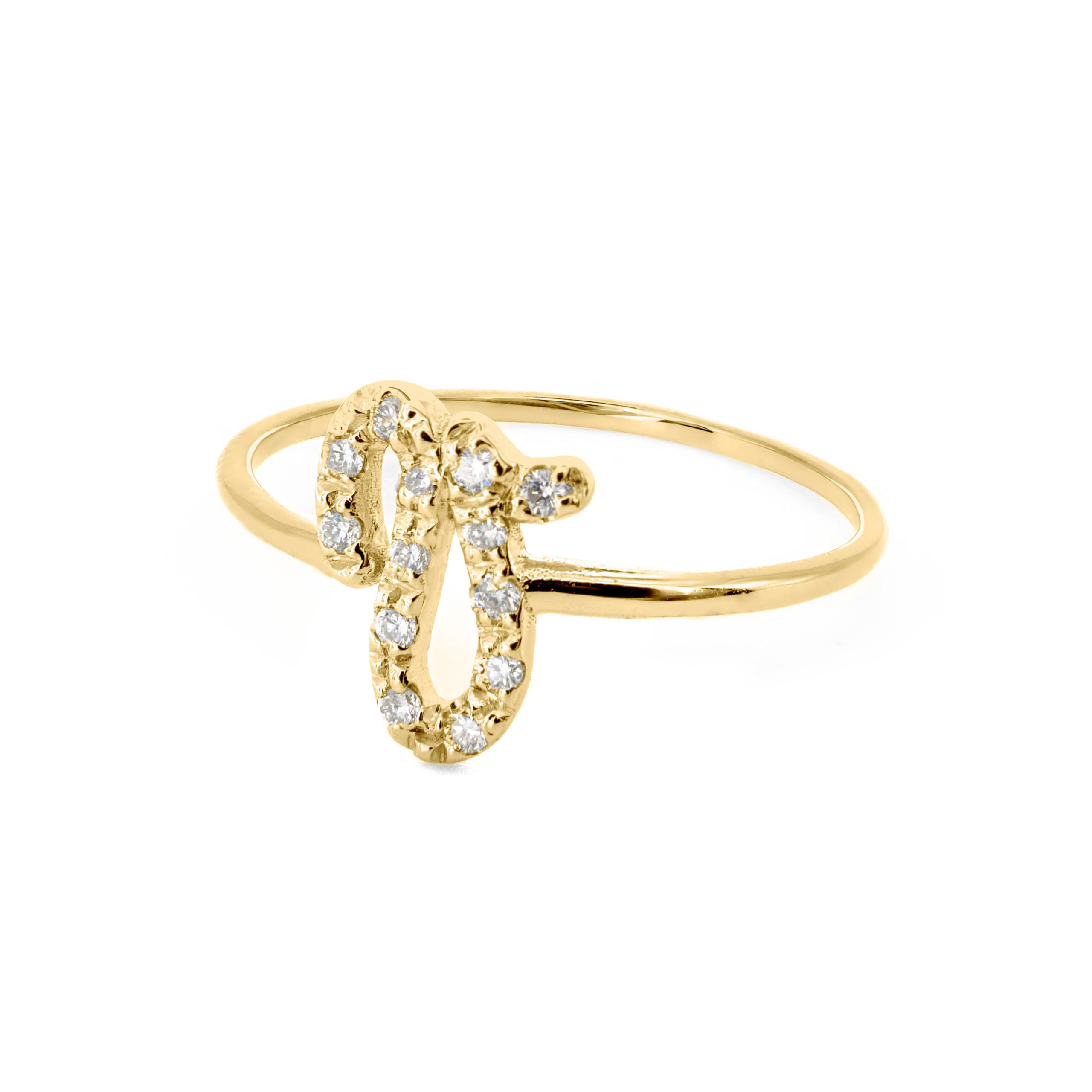 ANELLO IN ORO CON NOME SECONDA MISURA IN BRILLANTI BIANCHI