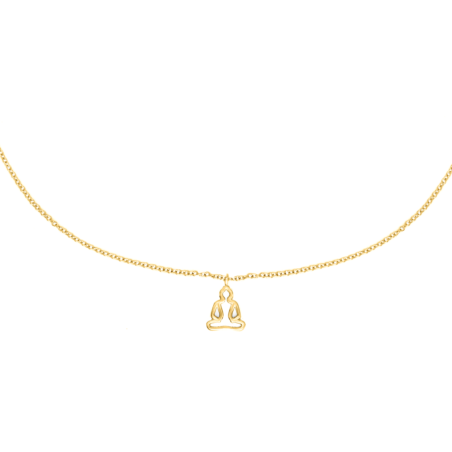 GIROCOLLO IN ORO CON SIMBOLO BUDDHA IN FILO